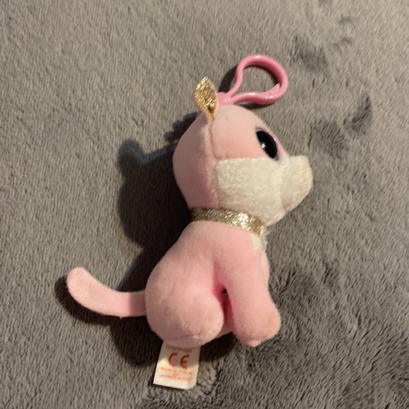 Cat, plushy keychain, light pink, TY - Picture 4 of 4